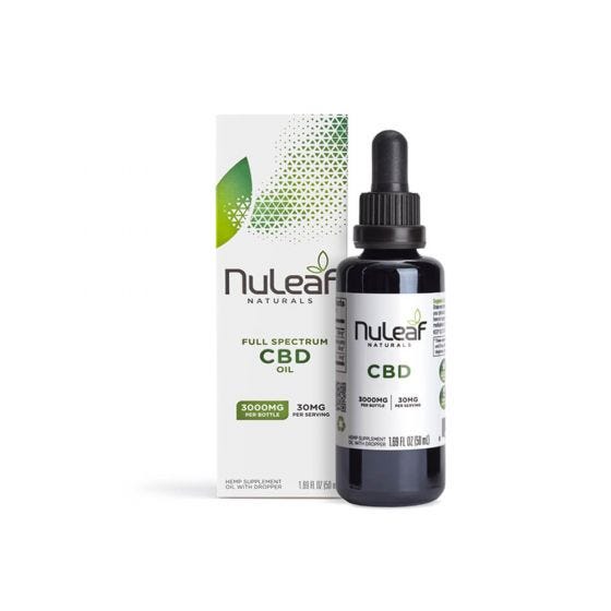 NuLeaf Naturals CBD Tincture 3000mg CBD (50ml) - CELOUI Skincare